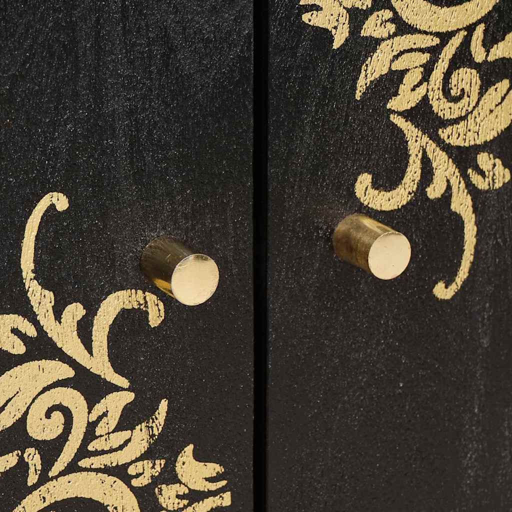 Juego de Muebles de Baño con cajón 3 pcs Negro 180 x 33 x 75 cm
