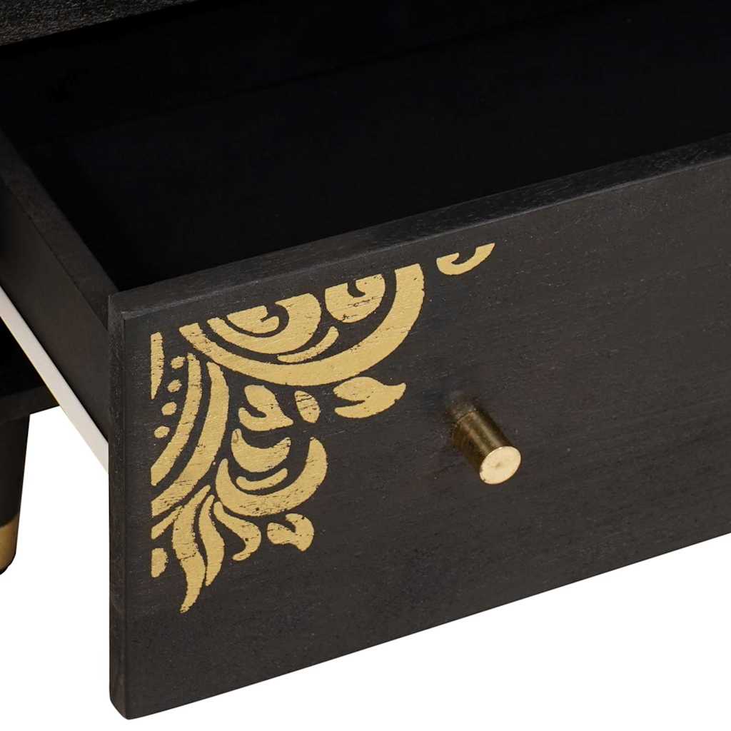 Juego de Muebles de Baño con cajón 3 pcs Negro 180 x 33 x 75 cm