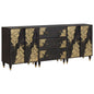 Bathroom Furniture Set with Drawer 3 pcs Black 180 x 33 x 75 cm