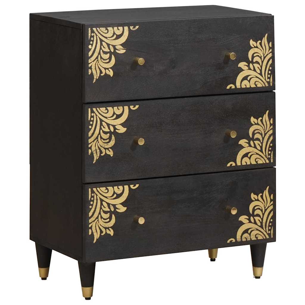 Juego de Muebles de Baño con cajón 3 pcs Negro 180 x 33 x 75 cm