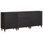 Juego de Muebles de Baño con cajón 3 pcs Negro 180 x 33 x 75 cm