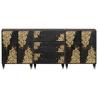 Juego de Muebles de Baño con cajón 3 pcs Negro 180 x 33 x 75 cm