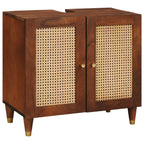 Mueble de Cuarto de Baño con estante 2 pcs Negro y dorado