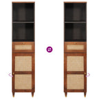 Mueble de Cuarto de Baño con cajón 3 pcs Marrón y Negro