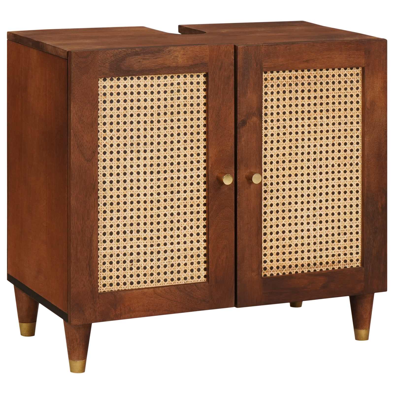 Mueble de Cuarto de Baño con cajón 5 pcs Marrón y Negro