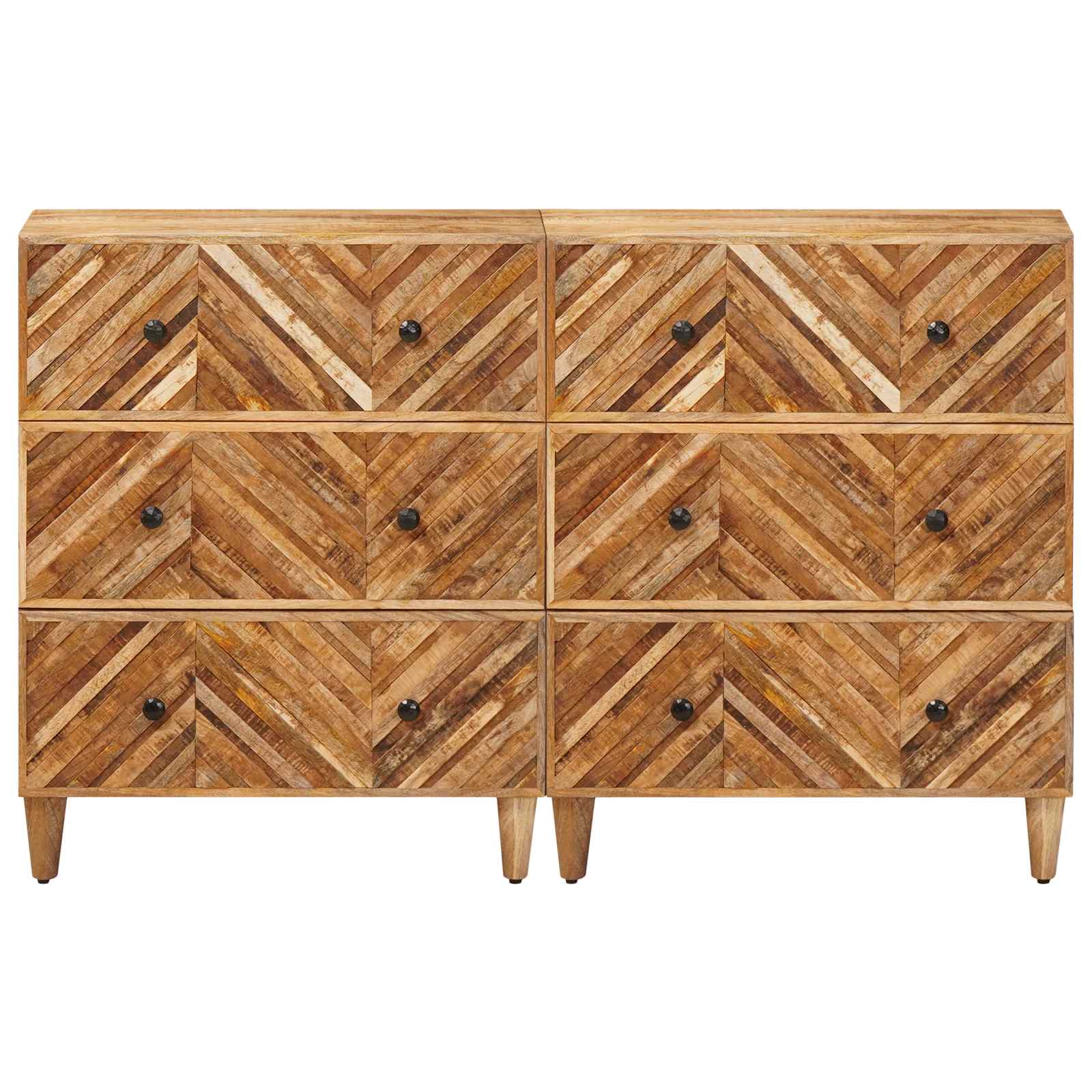 Armarios de Almacenamiento 2 pcs Marrón 60 x 33,5 x 75 cm