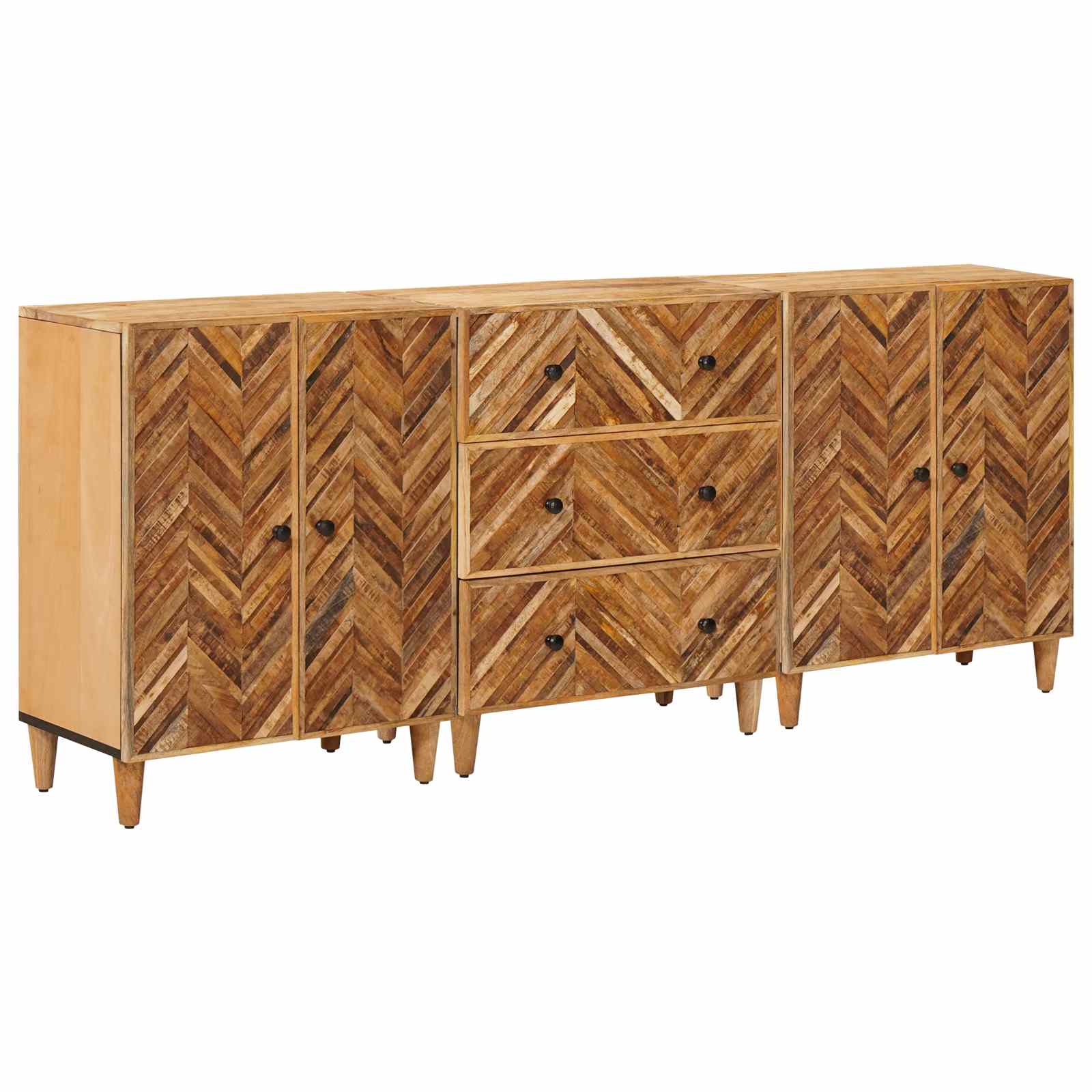 Armarios de Almacenamiento 3 pcs Marrón 60 x 33,5 x 75 cm