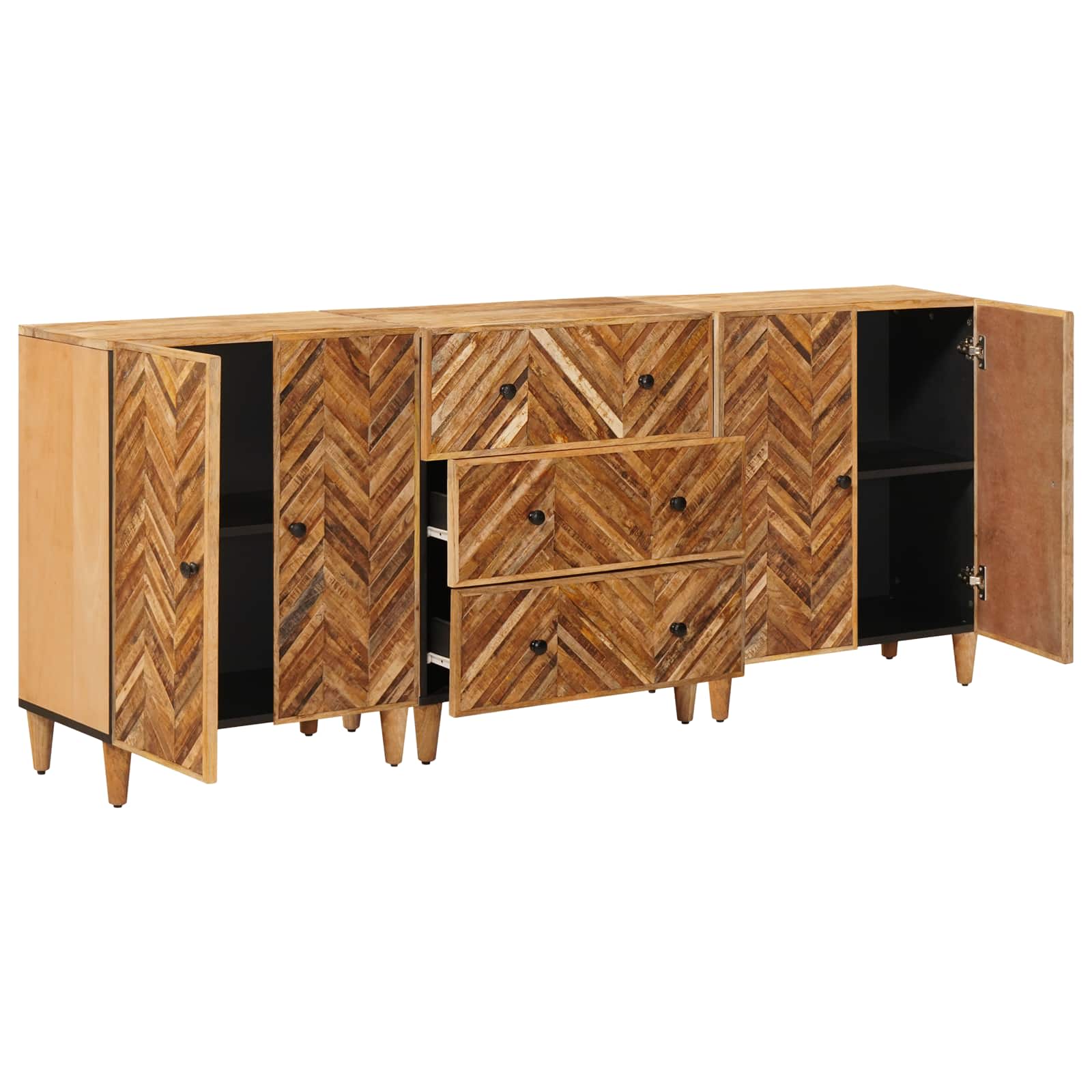Armarios de Almacenamiento 3 pcs Marrón 60 x 33,5 x 75 cm
