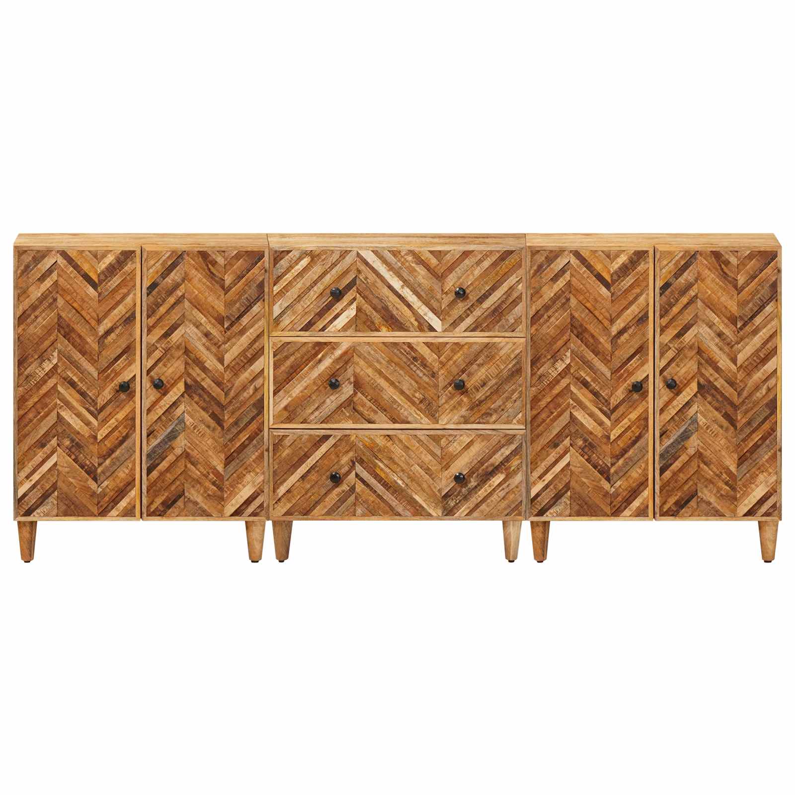 Armarios de Almacenamiento 3 pcs Marrón 60 x 33,5 x 75 cm