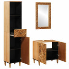 Juego de Muebles de Baño con cajón 3 pcs Madera de mango maciza