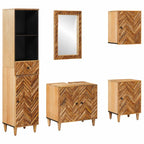 Juego de Muebles de Baño con cajón 5 pcs Madera de mango maciza