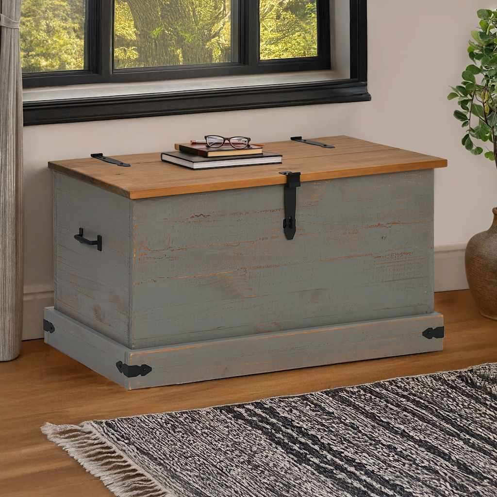 Baúl de almacenamiento HALDEN 91x91x47 cm madera maciza