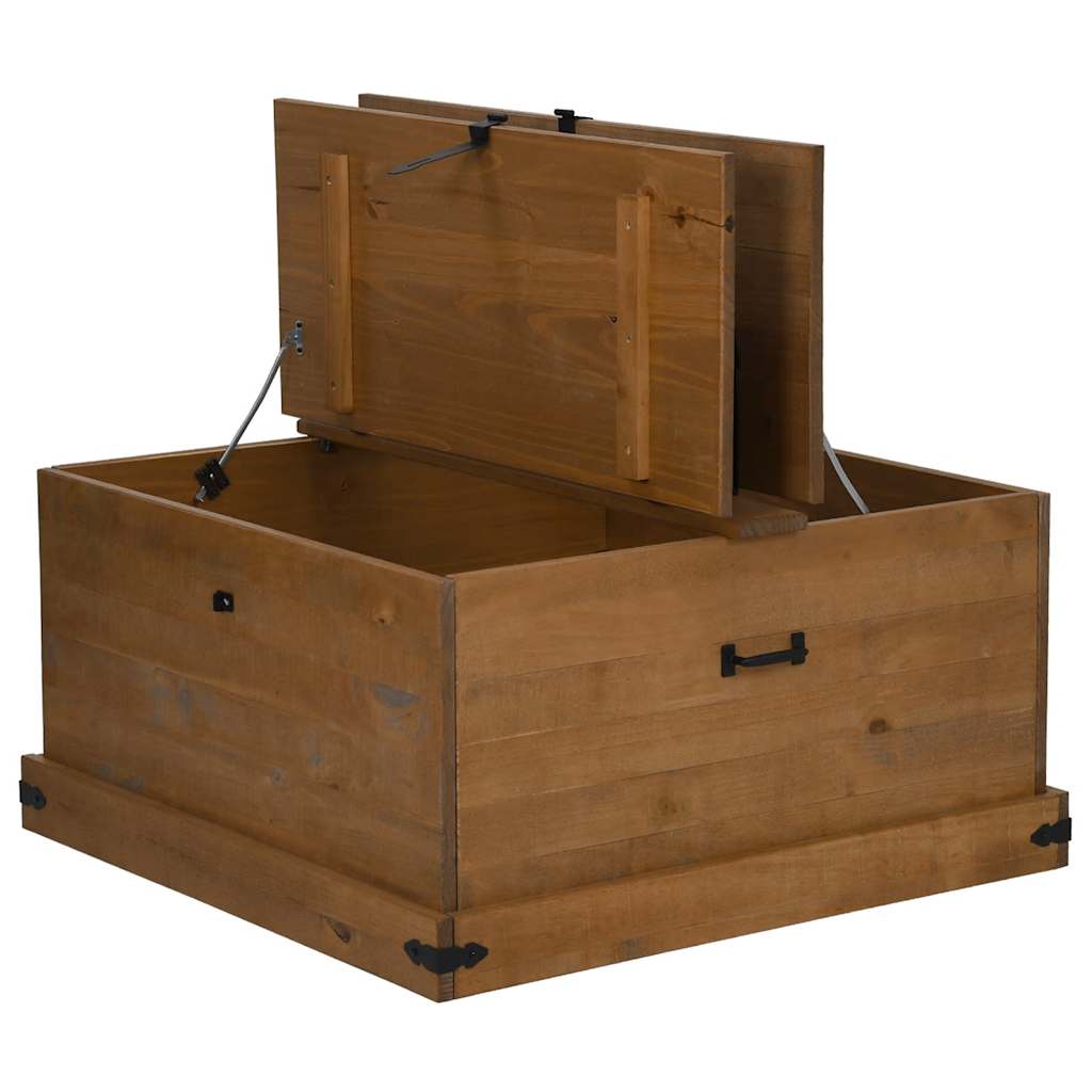 Baúl de almacenamiento HALDEN 91x91x47 cm madera maciza