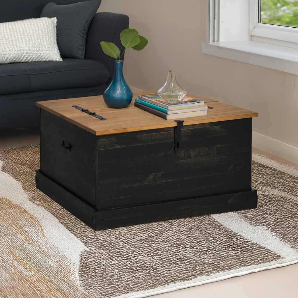 Baúl de almacenamiento HALDEN 91x91x47 cm madera maciza