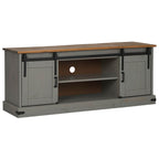 Mueble de TV HALDEN 2 puerta correderas gris 150x40x60 cm
