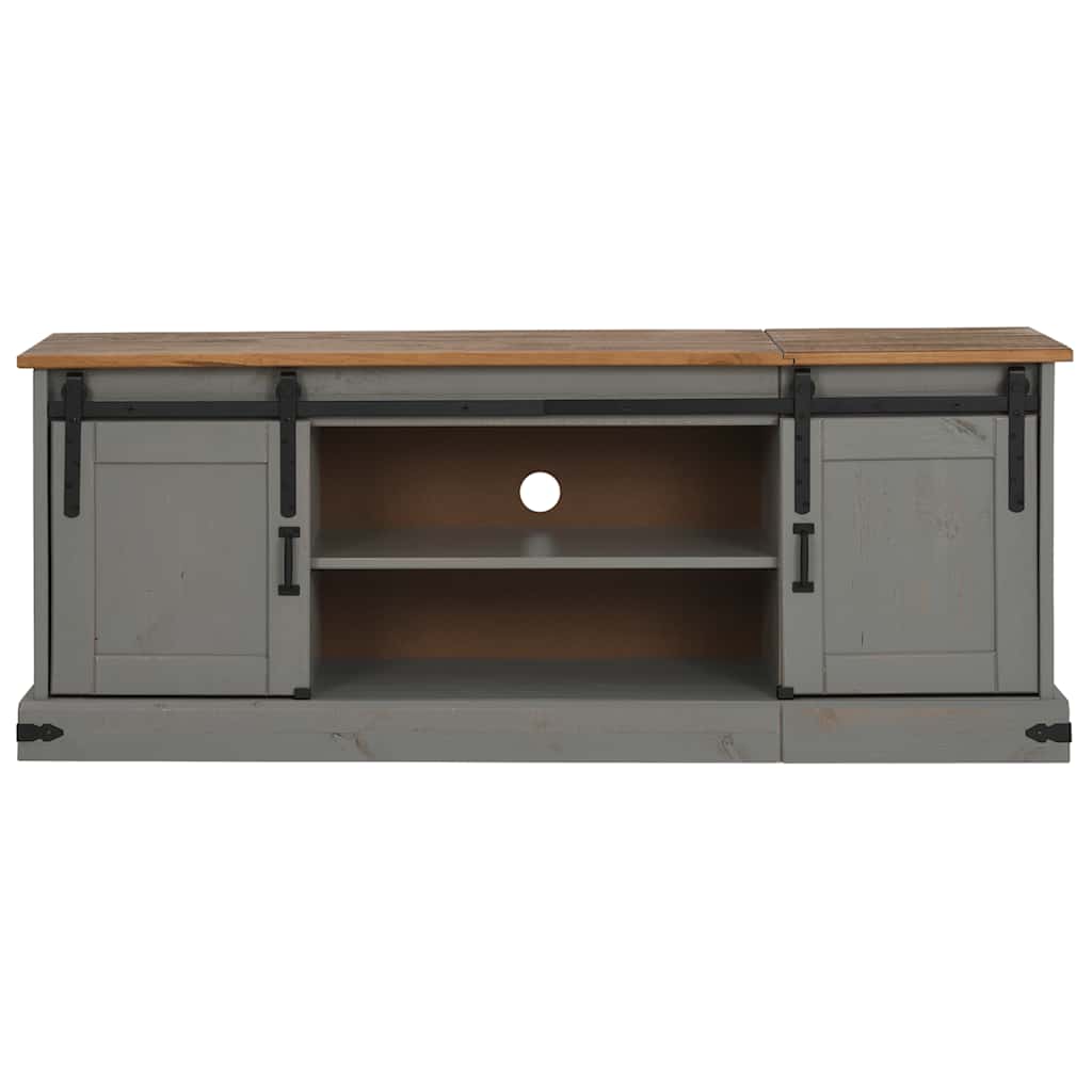 Mueble de TV HALDEN 2 puerta correderas gris 150x40x60 cm