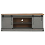 Mueble de TV HALDEN 2 puerta correderas gris 150x40x60 cm