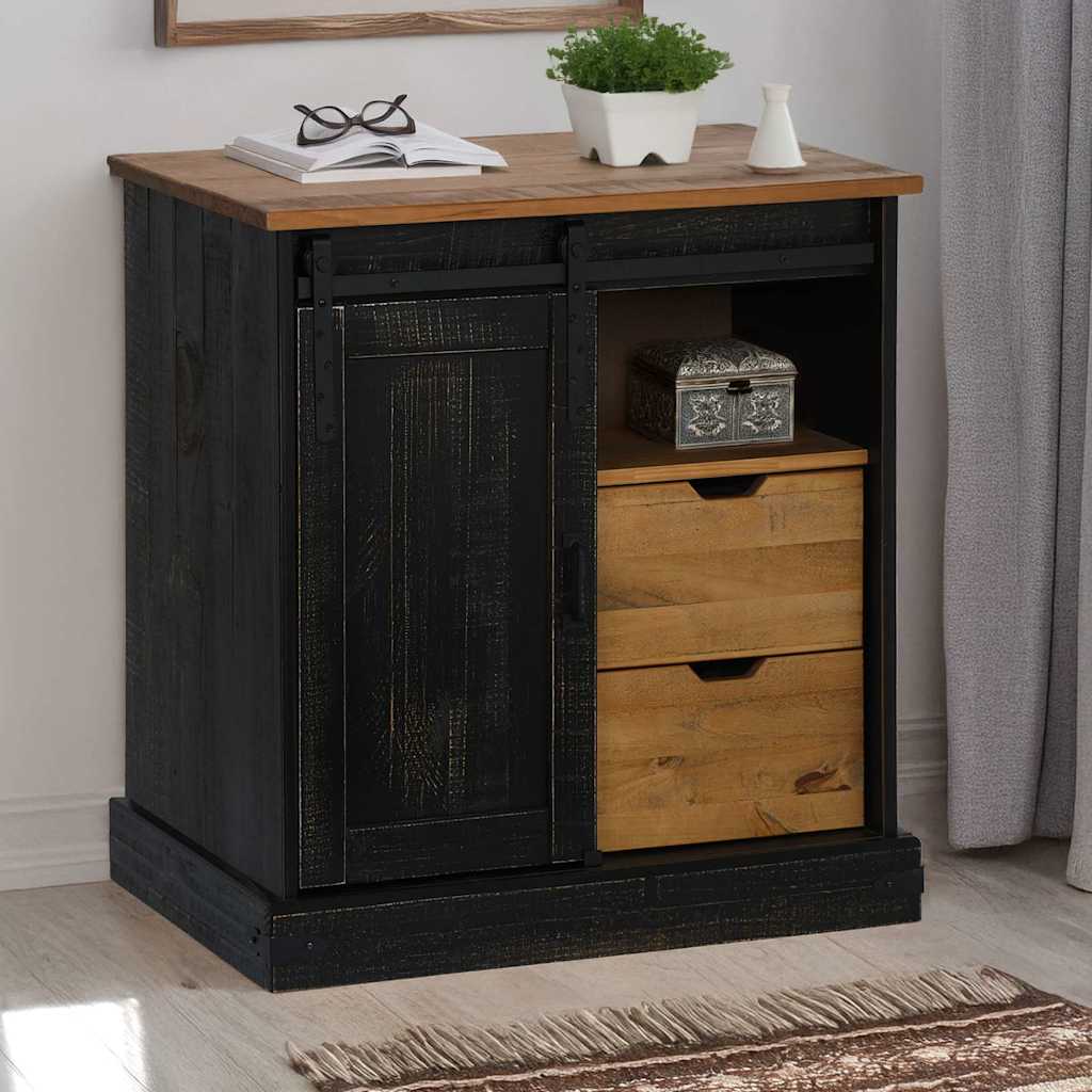 Aparador HALDEN con puerta corredera 80x40x80 cm madera maciza