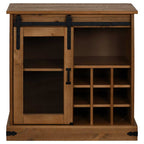 Aparador HALDEN con puerta corredera 80x40x80 cm madera maciza