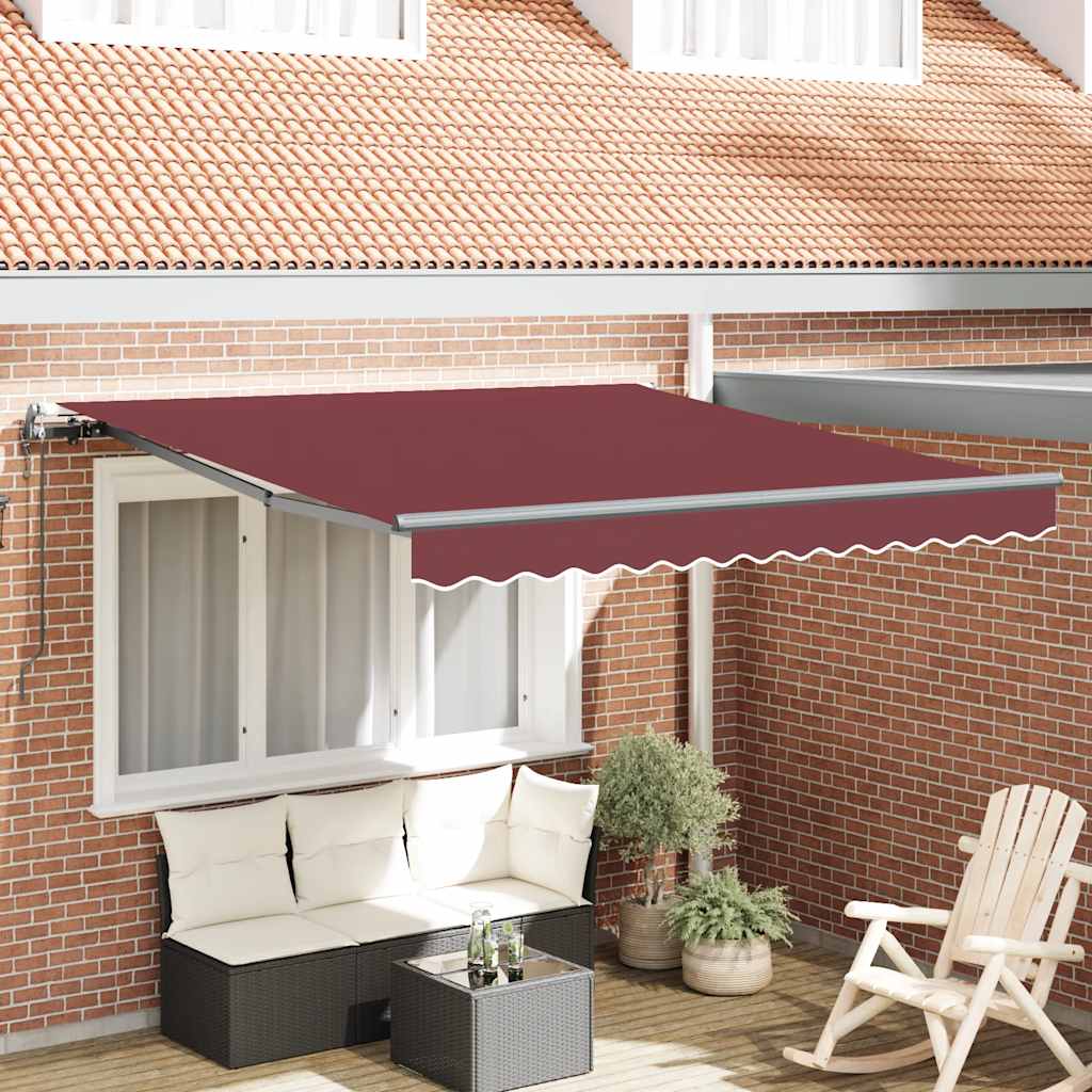 Toldo retráctil automático antracita y blanco 450x300 cm