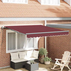 Toldo retráctil automático antracita y blanco 450x300 cm