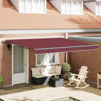Toldo retráctil manual burdeos 300x250 cm