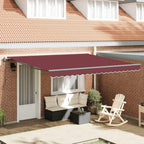 Toldo retráctil automático antracita y blanco 450x300 cm
