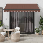 Toldo retráctil automático antracita y blanco 450x300 cm