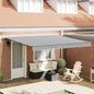 Anthracite and white manual retractable awning 300x250 cm