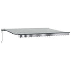 Toldo retráctil automático antracita y blanco 450x300 cm