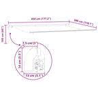 Toldo retráctil automático antracita y blanco 450x300 cm