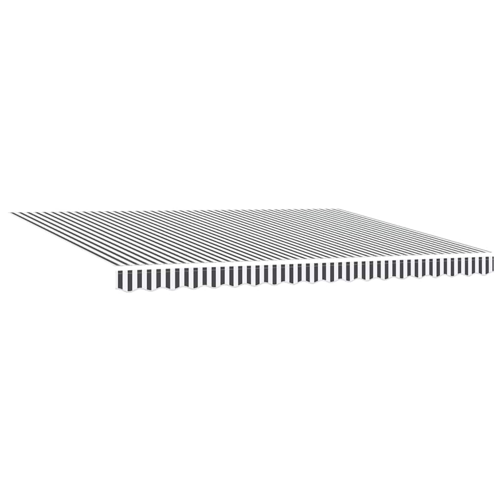 Toldo retráctil automático antracita y blanco 450x300 cm