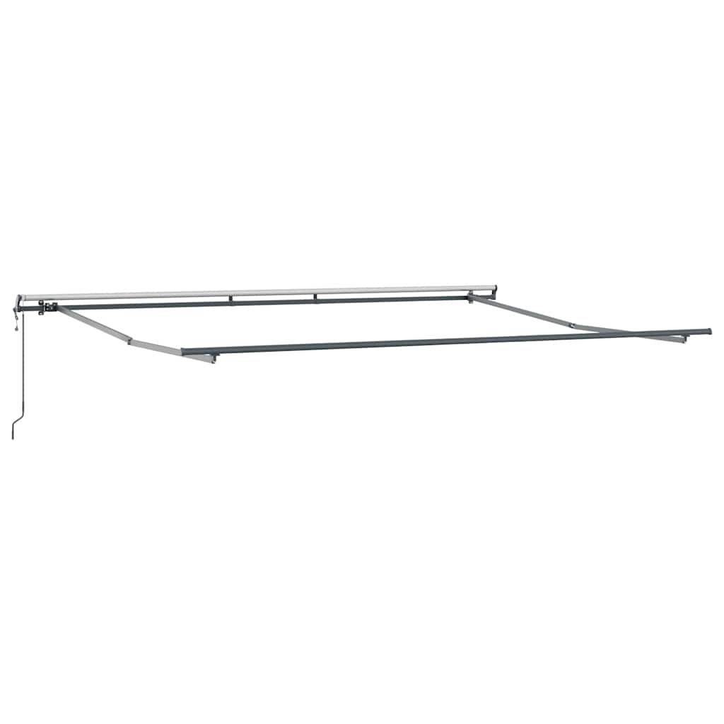 Toldo retráctil automático antracita y blanco 450x300 cm
