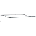 Toldo retráctil automático antracita y blanco 450x300 cm