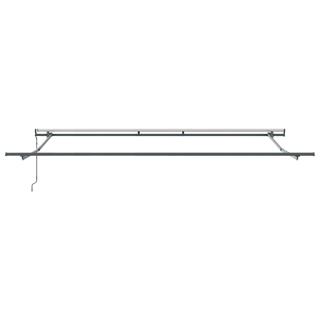Toldo retráctil automático antracita y blanco 450x300 cm