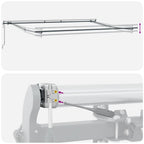 Toldo retráctil automático antracita y blanco 450x300 cm