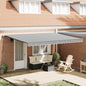 Toldo retrátil automático antracite e branco 450x300 cm