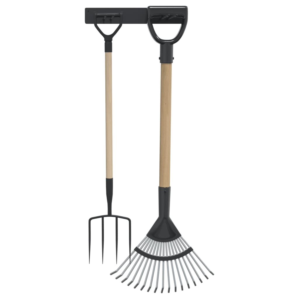 Estante de pared de jardín para herramientas acero negro