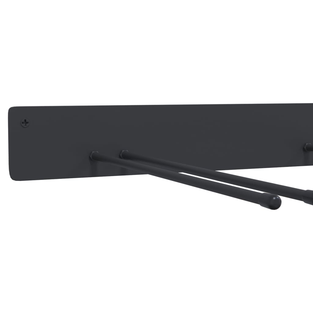 Estante de pared de jardín para herramientas acero negro