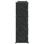 Estantería de cubos con 12 compartimentos y puertas PP negro