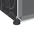 Estantería de cubos con 12 compartimentos y puertas PP negro
