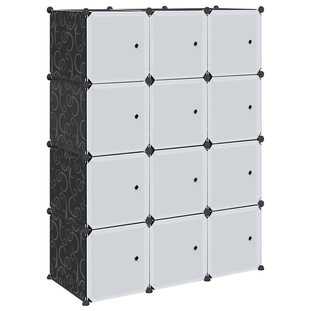 Organizador cubos de almacenamiento 12cubos varillas colgar PP