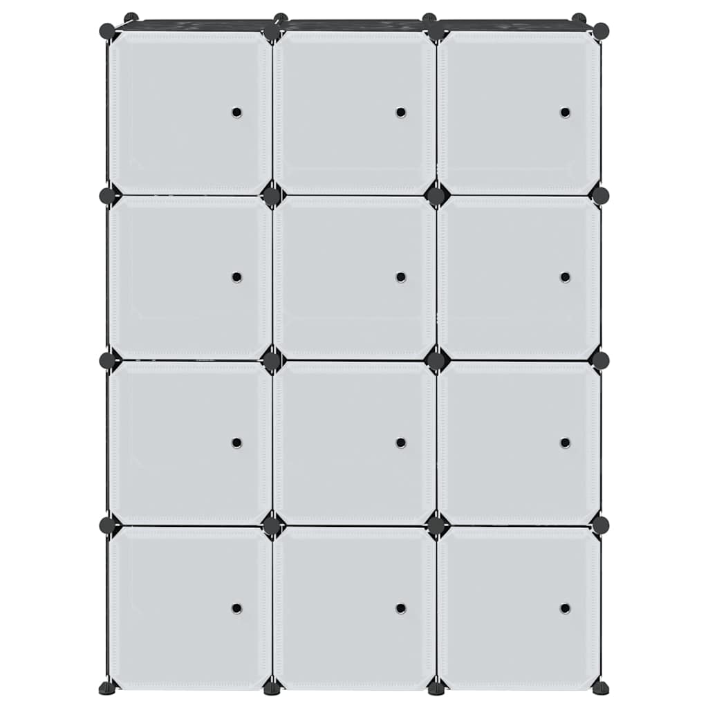 Organizador cubos de almacenamiento 12cubos varillas colgar PP