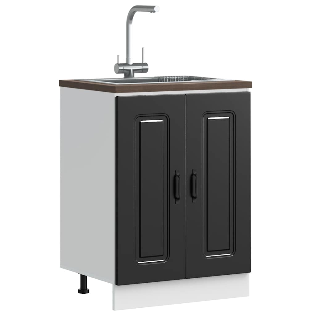 Mueble bajo fregadero Lucca blanca de alto brillo
