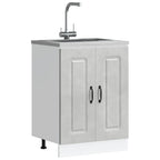 Mueble bajo fregadero Lucca blanca de alto brillo