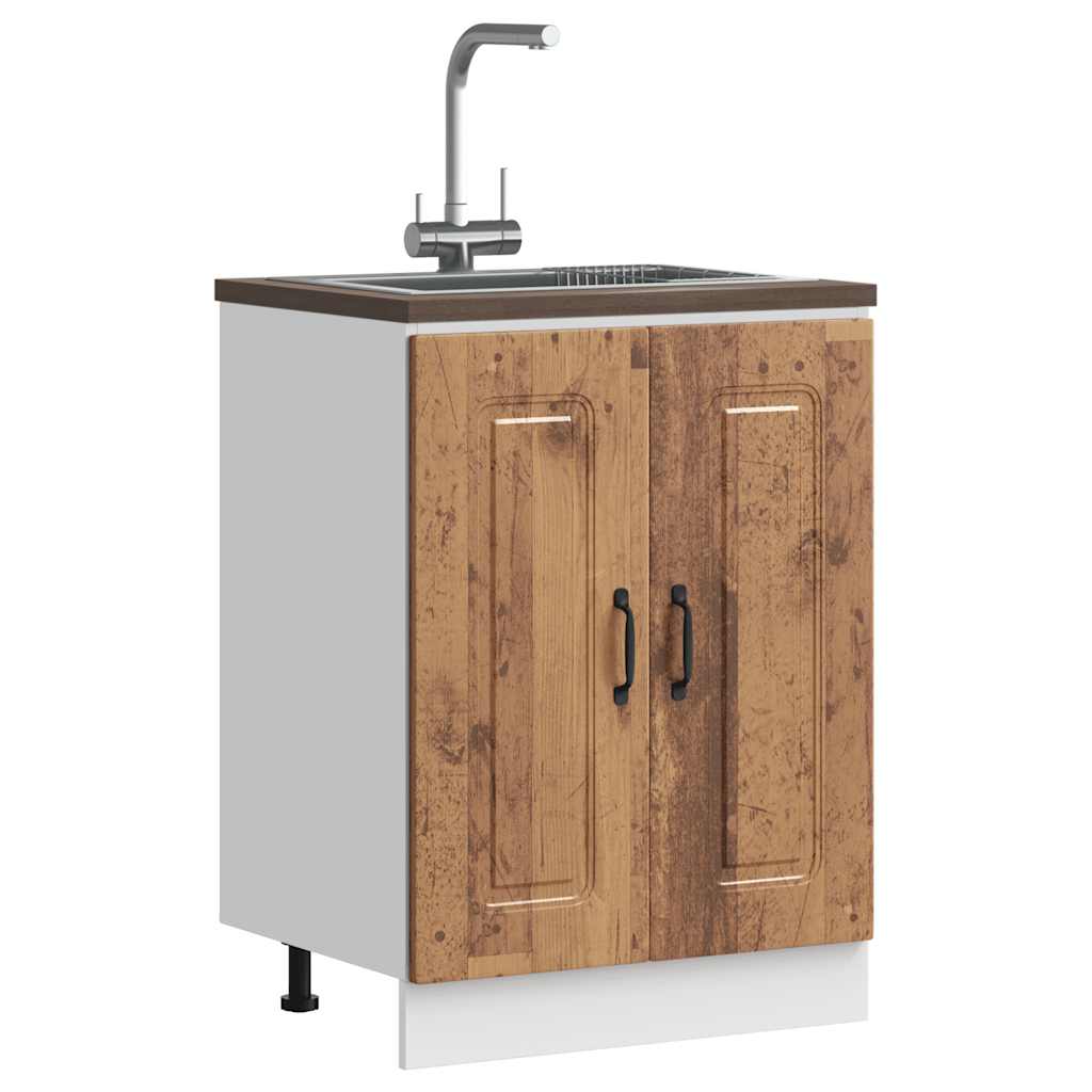 Mueble bajo fregadero Lucca blanca de alto brillo