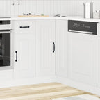 Mueble bajo esquina de cocina Lucca alto brillo blanco