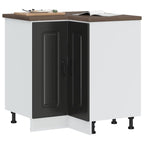 Mueble bajo esquina de cocina Lucca alto brillo blanco