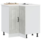 Mueble bajo esquina de cocina Lucca alto brillo blanco