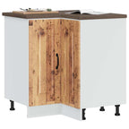 Mueble bajo esquina de cocina Lucca alto brillo blanco